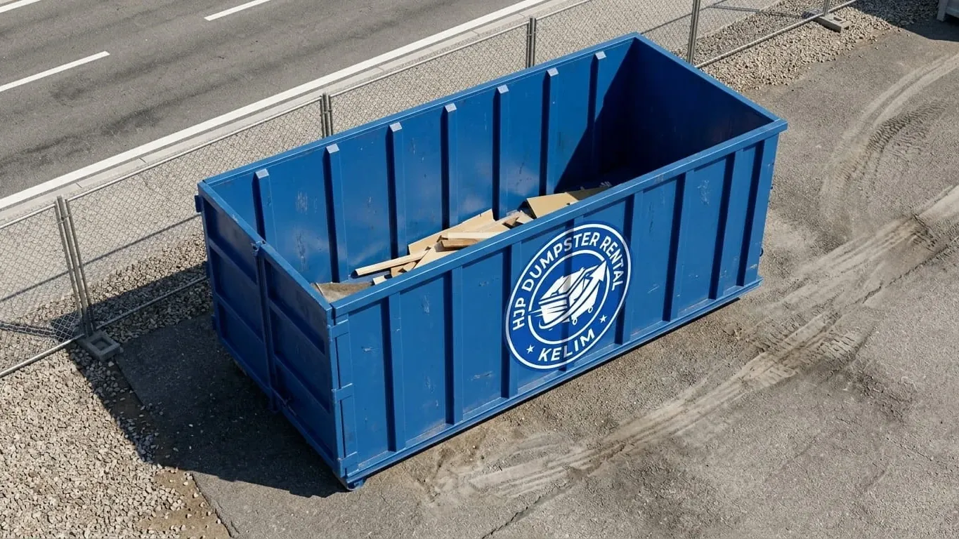Heavy debris container loaded with concrete and masonry in Kelim, Colorado